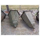 2) Ornate Metal Outdoor Lantern Shaped Lights