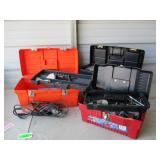 3) Tool Boxes with FEIN MultiMaster, Hand Tools