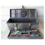 Tool Box with Misc. Hand Tools and Parts