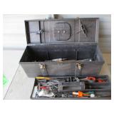 Tool Box with Misc. Hand Tools and Parts