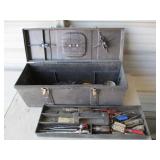 Tool Box with Misc. Hand Tools and Parts
