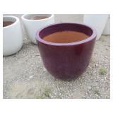 1) Purple Vietnamese Terracotta Glazed Pots