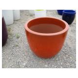1) Orange Vietnamese Terracotta Glazed Pots