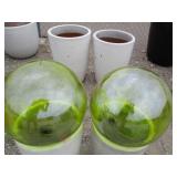 2) Green Glass Balls