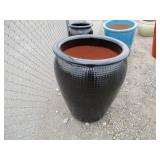 1) Black Vietnamese Terracotta Glazed Pot