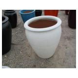 1) White Vietnamese Terracotta Glazed Pots