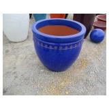 1) Blue Vietnamese Terracotta Glazed Pots