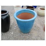 1) Teal Vietnamese Terracotta Glazed Pot