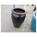 1) Black Vietnamese Terracotta Glazed Pot