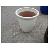 1) White Vietnamese Terracotta Glazed Pot