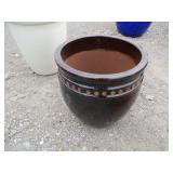 1) Black Vietnamese Terracotta Glazed Pot