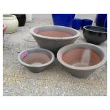 3) Grey Vietnamese Terracotta Glazed Pots