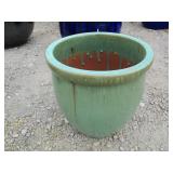 1) Green Vietnamese Terracotta Glazed Pot