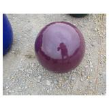 1) Purple Vietnamese Terracotta Glazed Globe