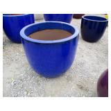 1) Blue Vietnamese Terracotta Glazed Pot