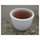 1) White Vietnamese Terracotta Glazed Pot