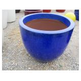 1) Blue Vietnamese Terracotta Glazed Pot