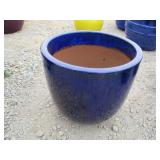 1) Blue Vietnamese Terracotta Glazed Pot