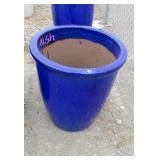 1) Blue Vietnamese Terracotta Glazed Pot