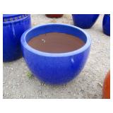 1) Blue Vietnamese Terracotta Glazed Pot