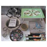 Plates, Cups, Crock Grill, Wine Rack