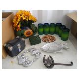 Artificial Flowers with Vase, Containers,