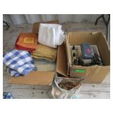 White Sewing Machine, Table Clothes, Clothes Pins