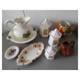 Wash Basin and Pitchers,  Jars, Trays