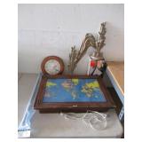Time Zone Map, Clock, Steam Iron