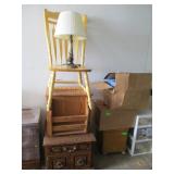 Chair, Lamp, Cabinets