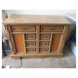 Cabinet with Record Player and Radio
