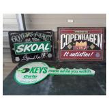 Metal Signs, Copenhagen, Skoal, Double Sided Key