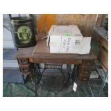 Singer Sewing Machine Table, Singer Can,