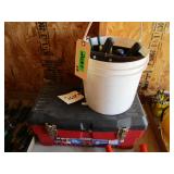 Tool Box and Bucket of Tools
