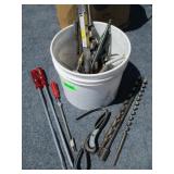 Bucket of Drill Bits and Tools