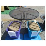 Outdoor Patio Table and 12 Cushions