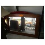 2) Wood Trimmed Mirrors