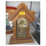 Unique Wood Mantle Clock