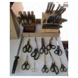 Kitchen Knives, Scissors, Knife Sharpener