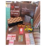 Playing Cards, Dominoes, Chess Set, Bingo Bag