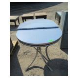 Oval Blue Table