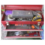 Red Tool Box with Hand Tools