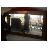2) Wood Trimmed Mirrors