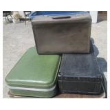 2) Suitcases, 1) Briefcase