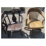 1) Oak Chair, 1) Rocker