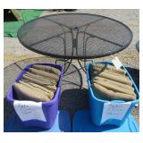 Outdoor Patio Table and 12 Cushions