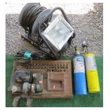 Letter Puncher, Propane Tanks, Flood Light