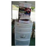 Towels, Plastic Drawers with Contents