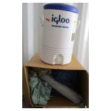 Igloo Water Dispenser, Tarps and Tent
