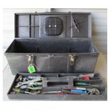 Tool Box with Misc. Hand Tools and Parts
